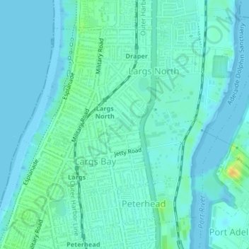 Almond Tree Flat topographic map, elevation, terrain