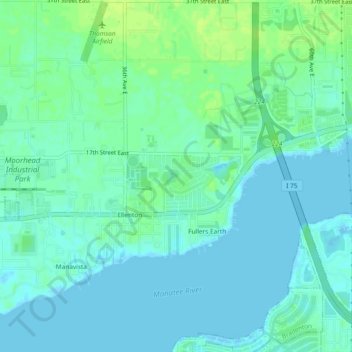 Ellenton topographic map, elevation, terrain