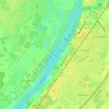 Meuse topographic map, elevation, terrain