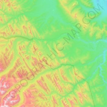 Tetsa River topographic map, elevation, terrain