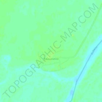 Квашнино topographic map, elevation, terrain
