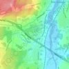 Lourdes topographic map, elevation, terrain