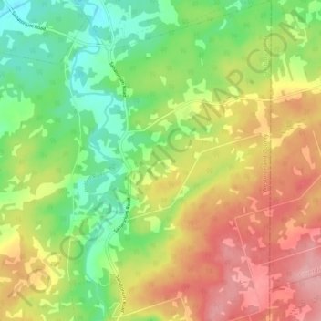 The Glades topographic map, elevation, terrain