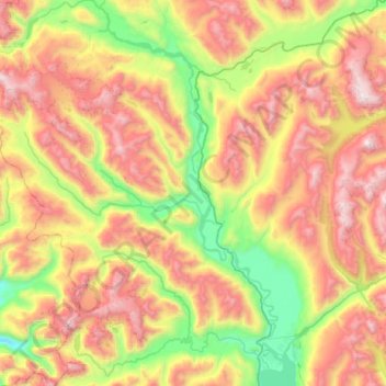 Río Murta topographic map, elevation, terrain