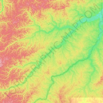 Rio Jutaí topographic map, elevation, terrain