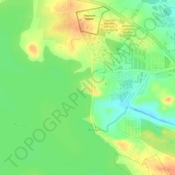 Gandipet lake park topographic map, elevation, terrain