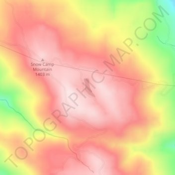 Snow Camp Lake topographic map, elevation, terrain