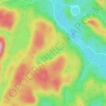 Lac Do topographic map, elevation, terrain