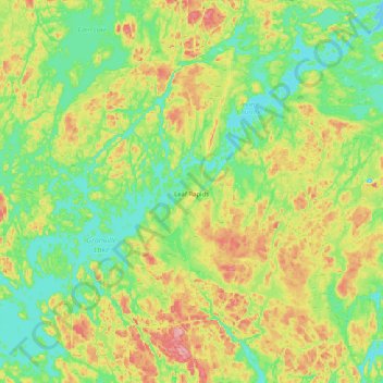 Leaf Rapids topographic map, elevation, terrain