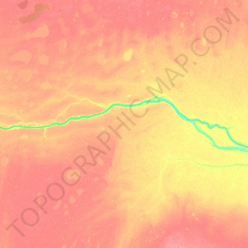 Winisk River topographic map, elevation, terrain