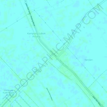 Kampung Lubok Pinang topographic map, elevation, terrain