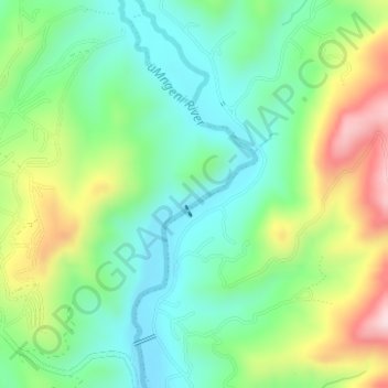 Umgeni River topographic map, elevation, terrain