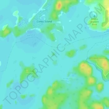 Dingwall Island topographic map, elevation, terrain