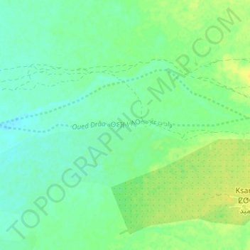 Draa River topographic map, elevation, terrain
