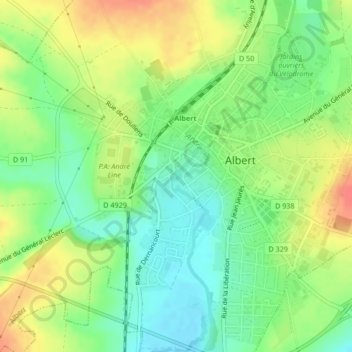 Ancre topographic map, elevation, terrain