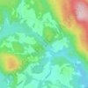 Straumen topographic map, elevation, terrain