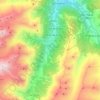 Val Ferret topographic map, elevation, terrain