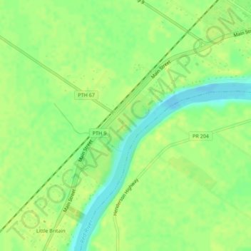 Lower Fort Garry topographic map, elevation, terrain