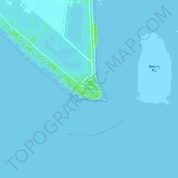 Tanjung Piai National Park topographic map, elevation, terrain