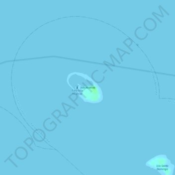 Isla Alcatraz topographic map, elevation, terrain