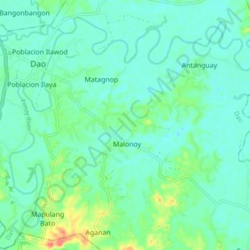 Panay River topographic map, elevation, terrain