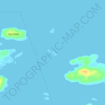 Sheep Island topographic map, elevation, terrain
