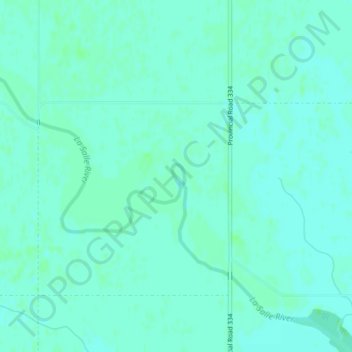 La Salle River topographic map, elevation, terrain