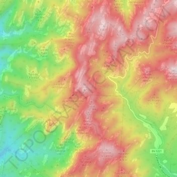 Serra de l'Obac topographic map, elevation, terrain
