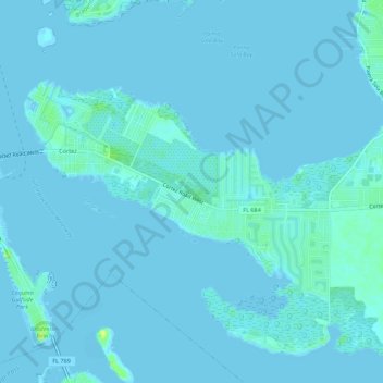 Cortez topographic map, elevation, terrain