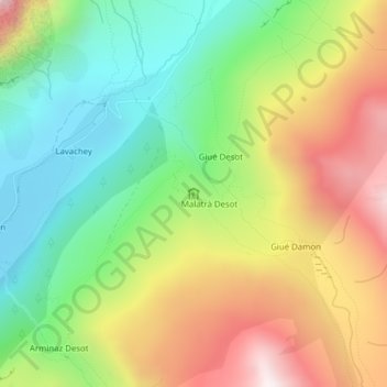 Rifugio Walter Bonatti topographic map, elevation, terrain