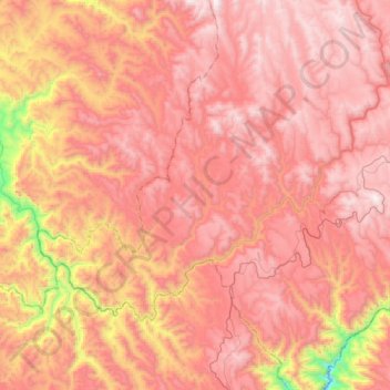 Oteros topographic map, elevation, terrain