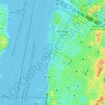 14th Street Park topographic map, elevation, terrain
