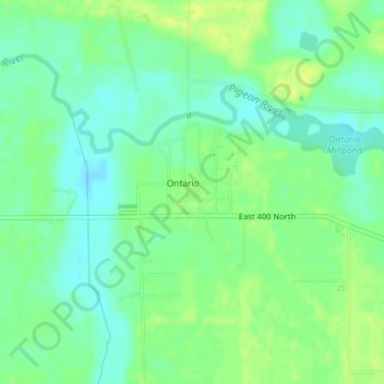 Ontario Park topographic map, elevation, terrain