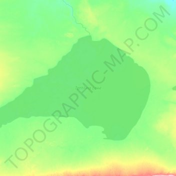 Tathlina Lake topographic map, elevation, terrain