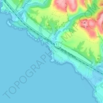 Panther Beach topographic map, elevation, terrain