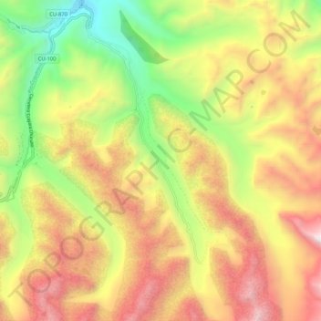 Cayara topographic map, elevation, terrain