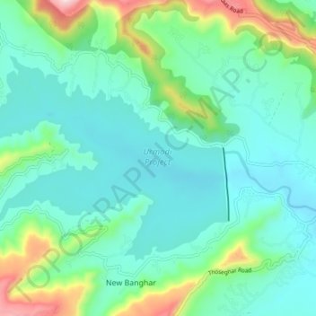 Urmodi Project topographic map, elevation, terrain