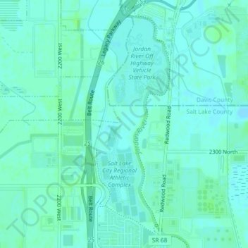 Jordan River OHV/ Modelport State Park topographic map, elevation, terrain