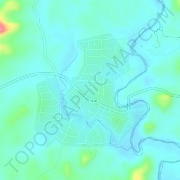 Kemajuan Tanah (FELDA) Lubok Merbau topographic map, elevation, terrain