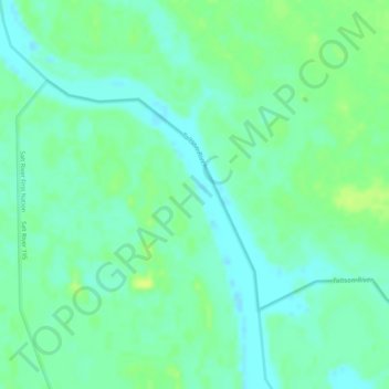 Taltson River topographic map, elevation, terrain
