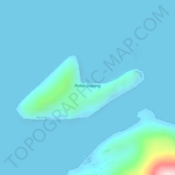 Pulau Dayang topographic map, elevation, terrain
