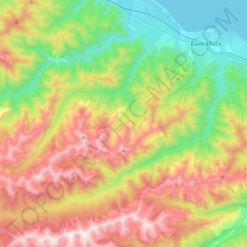 Солзан topographic map, elevation, terrain