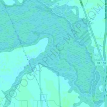 Northwest River topographic map, elevation, terrain