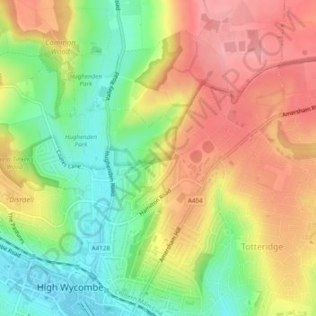 Green Hill topographic map, elevation, terrain