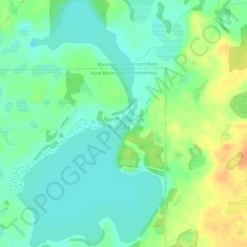 North Thomas Lake topographic map, elevation, terrain