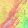 Allegheny Mountains topographic map, elevation, terrain