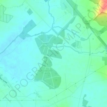 Doddershall Wood topographic map, elevation, terrain
