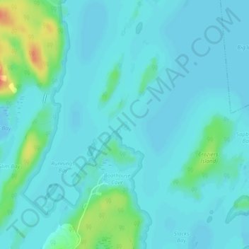 Why Island topographic map, elevation, terrain
