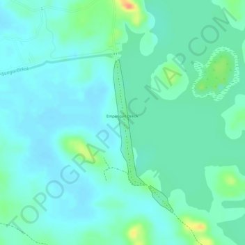 Bekok Dam topographic map, elevation, terrain