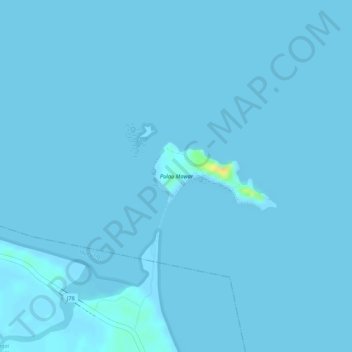 Mawar Island topographic map, elevation, terrain